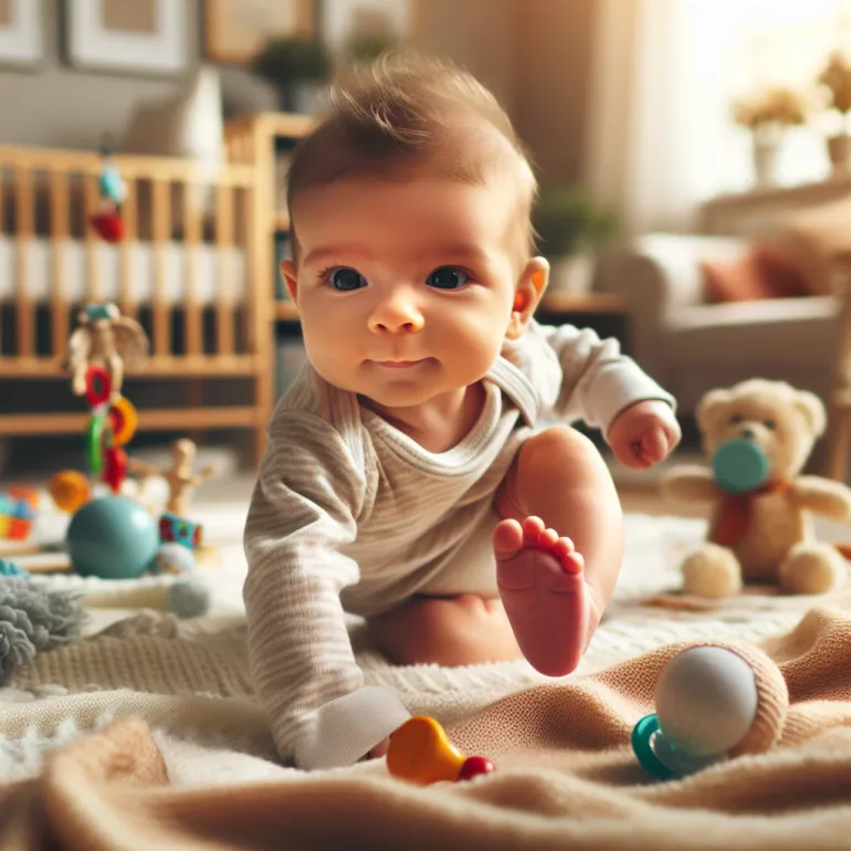 Ребенок дергает ногами как будто бежит: что это значит в 4 месяца?